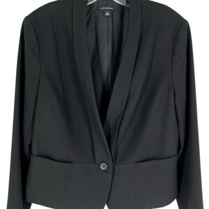 Ann Taylor Black Tailored Single-Button Jacket